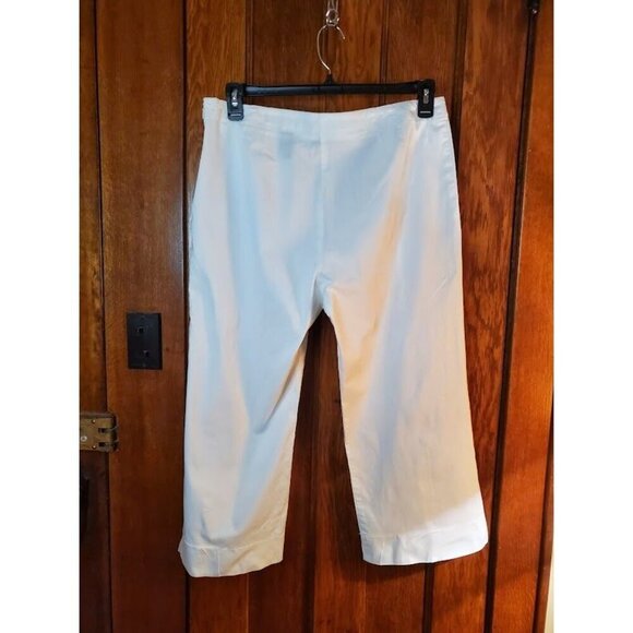 Gloria Vanderbilt Vintage Women's Stretch Sailor Capri Pants Size 14 Cotton - Picture 2 of 10